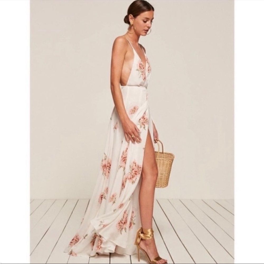 Reformation Callalily Floral Wrap Maxi Dress in Henrietta - Picture 6 of 12
